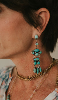 Dana Earrings | Turquoise Chandelier No. 01