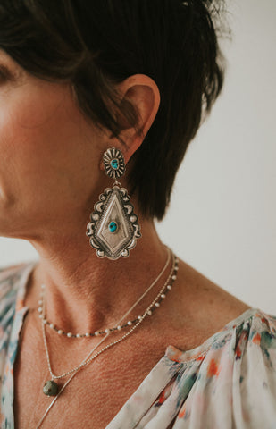 Concho Turquoise Earring
