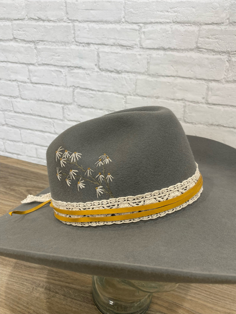 Lace + Yellow Suede Hat Band Bundle