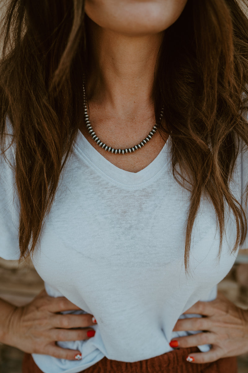 Joel Necklace | Oxidized Beads | 7 mm